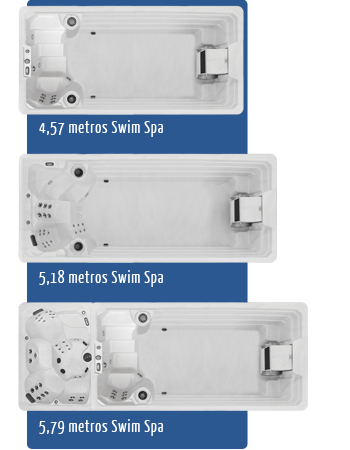 swim spa sizes